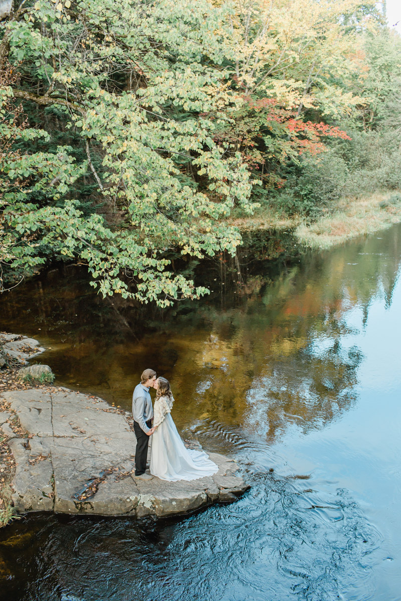 Laura and Chad's had an epic Arrowhead Provincial Park elopement at Stubb's Falls near Huntsville in the Muskoka's Ontario. It was a gorgeous fall day in October. Their love was inspirational to photograph. They ended the day with hand rolled cannabis joints to celebrate their incredible experience! 
