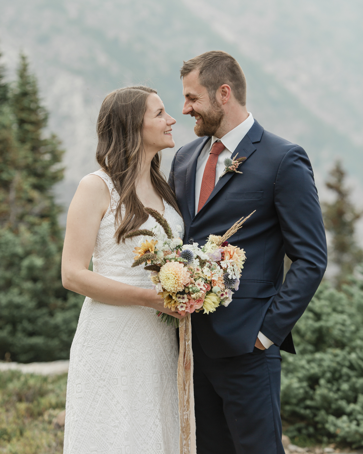 Banff Helicopter Elopement. A private and romantic wedding. 