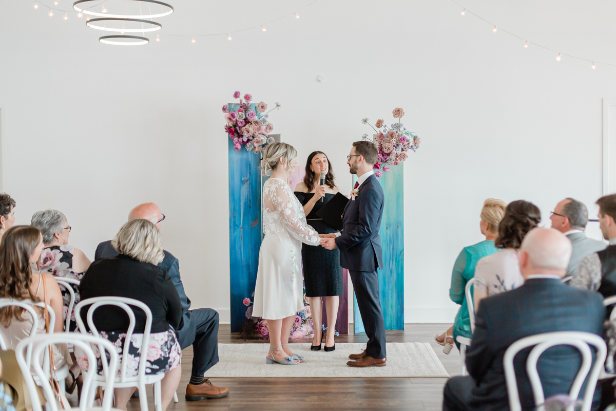 Caileigh & Garret's toronto wedding ceremony on Lake Ontario