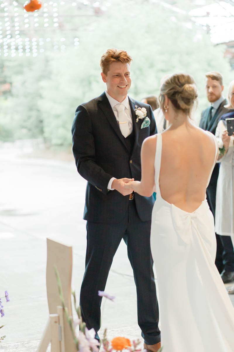 Michelle and Philip's ceremony at Koerner Gardens for their Toronto wedding