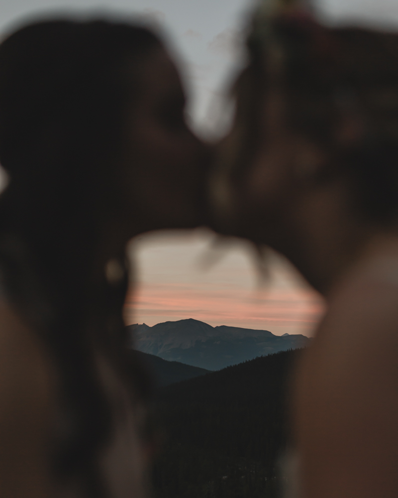 First dance on the rockpile for their LGBTQ+ Banff elopement