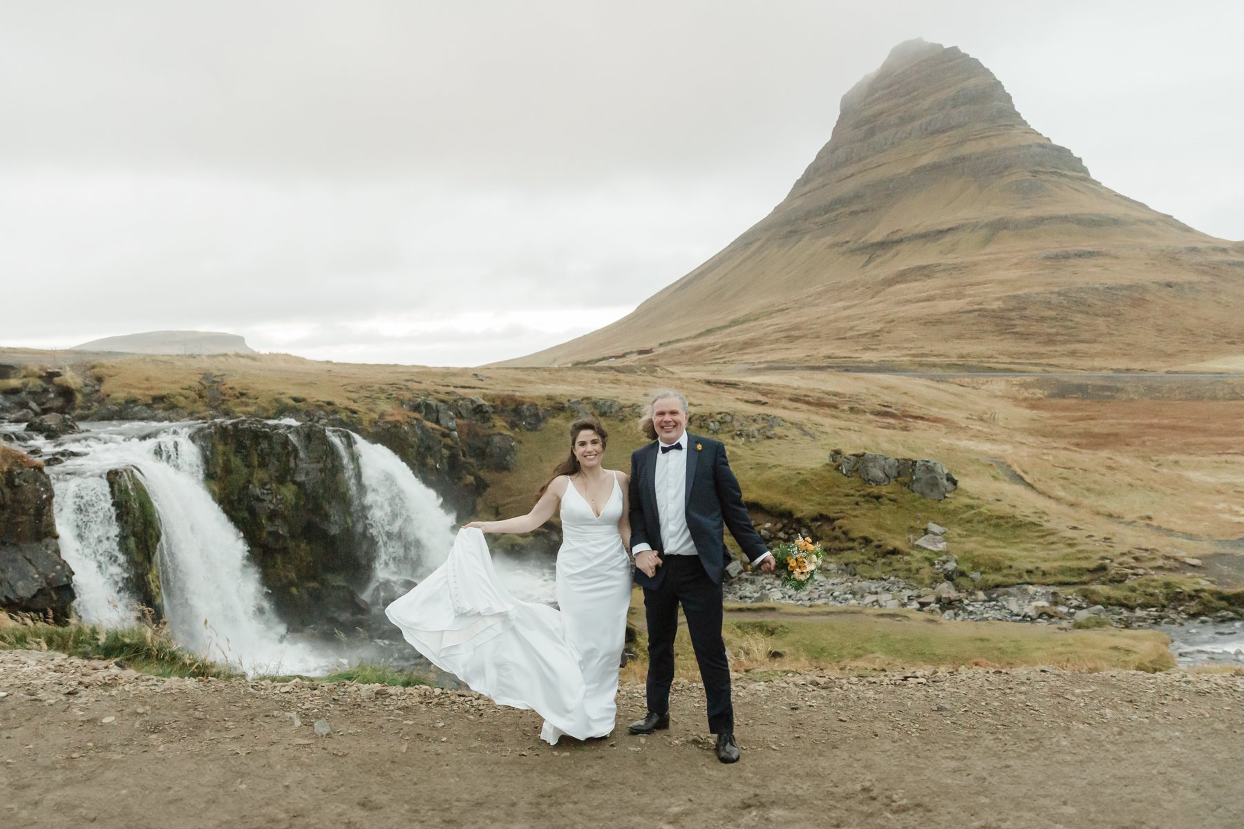 Kristen & Adam elope at Kirkjufell in Iceland