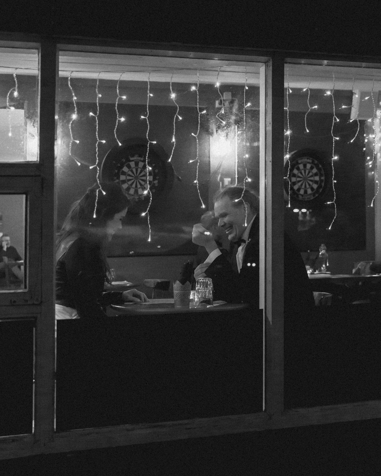 A couple going for dinner and ice cream after their Iceland wedding on the Snæfellsnes Peninsula 