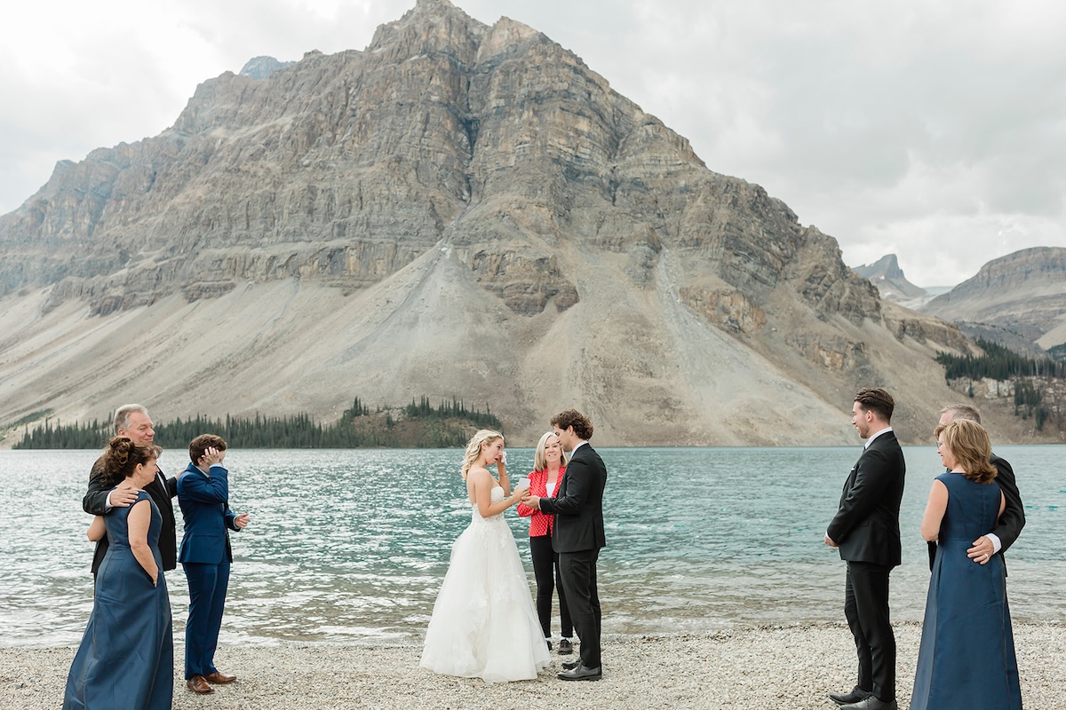 Sarah & Tyler's banff elopement ceremony with family