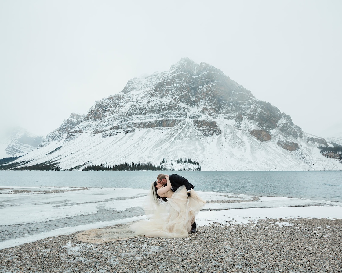 Kirby and Jonathan's winter Lake Louise elopement