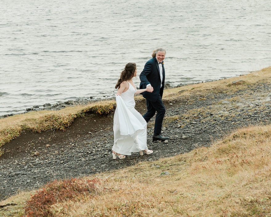 Kristen + Adam elope near Kirkjufell Mountain