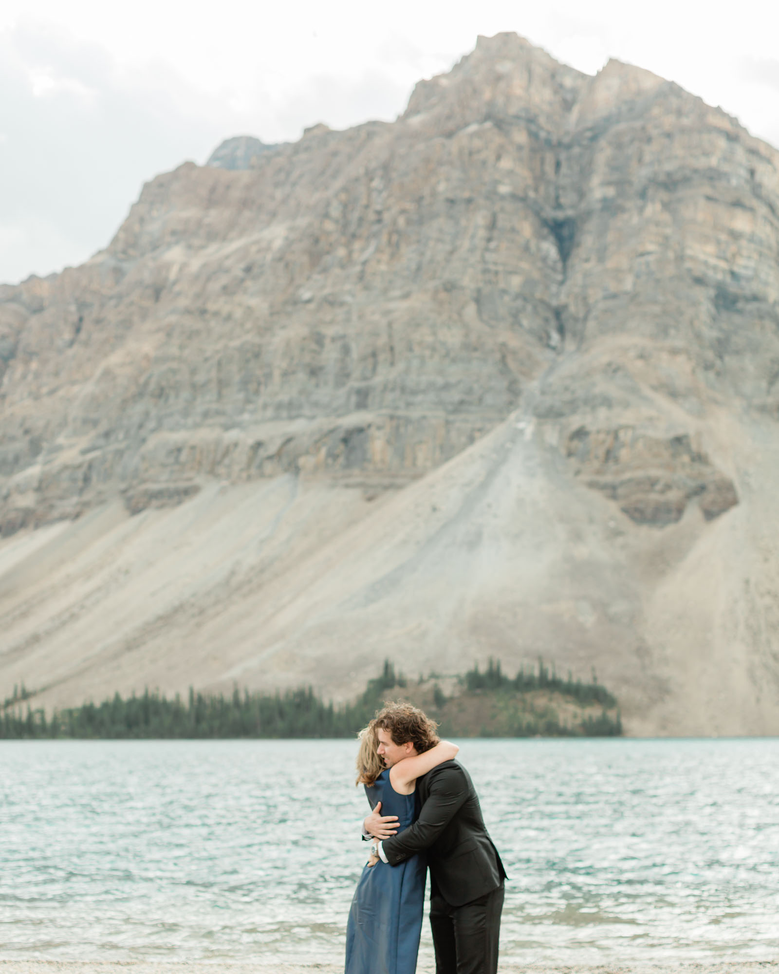 tyler and his mom having a mother son first dance after her banff wedding