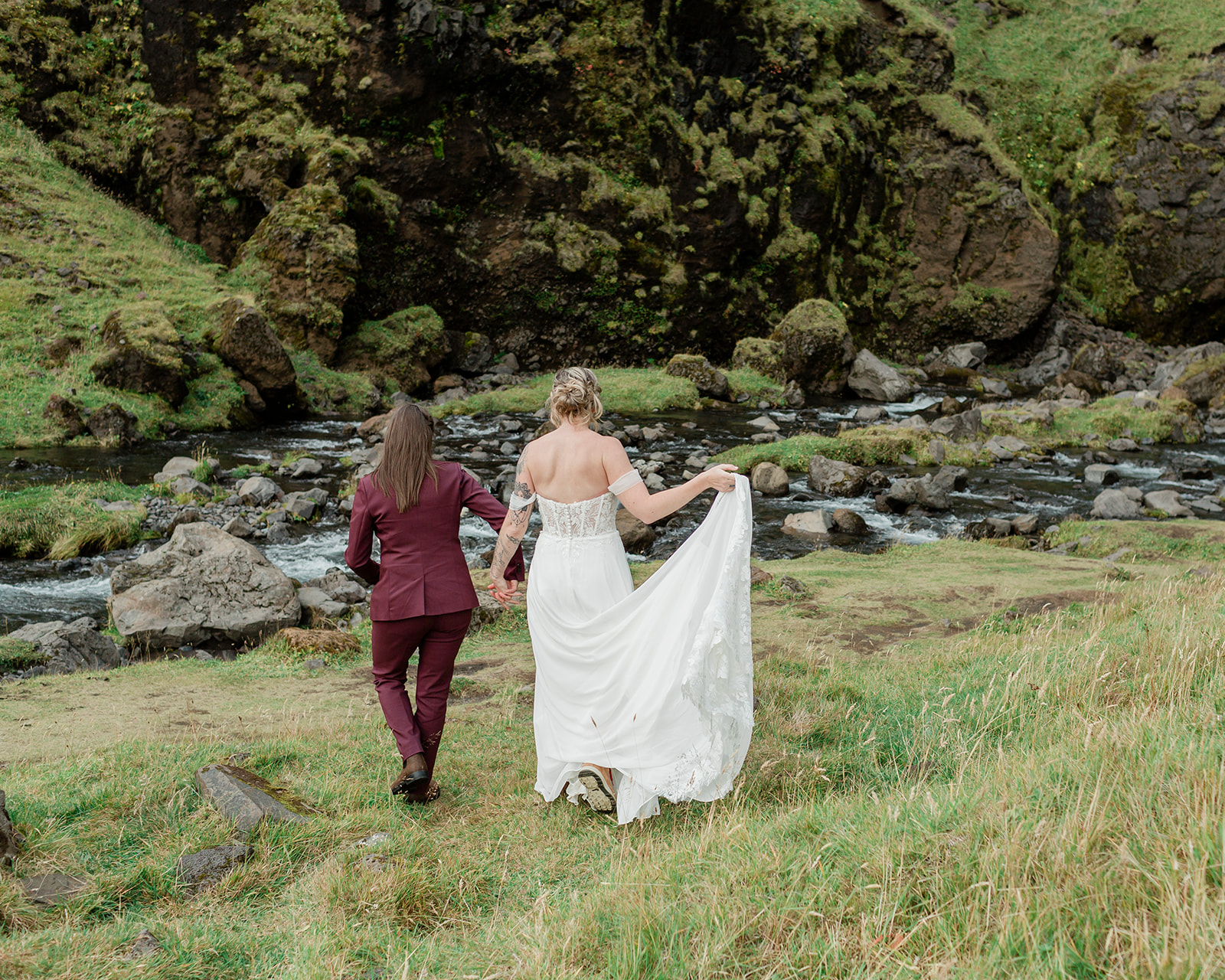 Planning a South Iceland elopement? See Kendra and Val's unforgettable wedding featuring waterfalls, a glacier, and the stunning landscapes around Vík