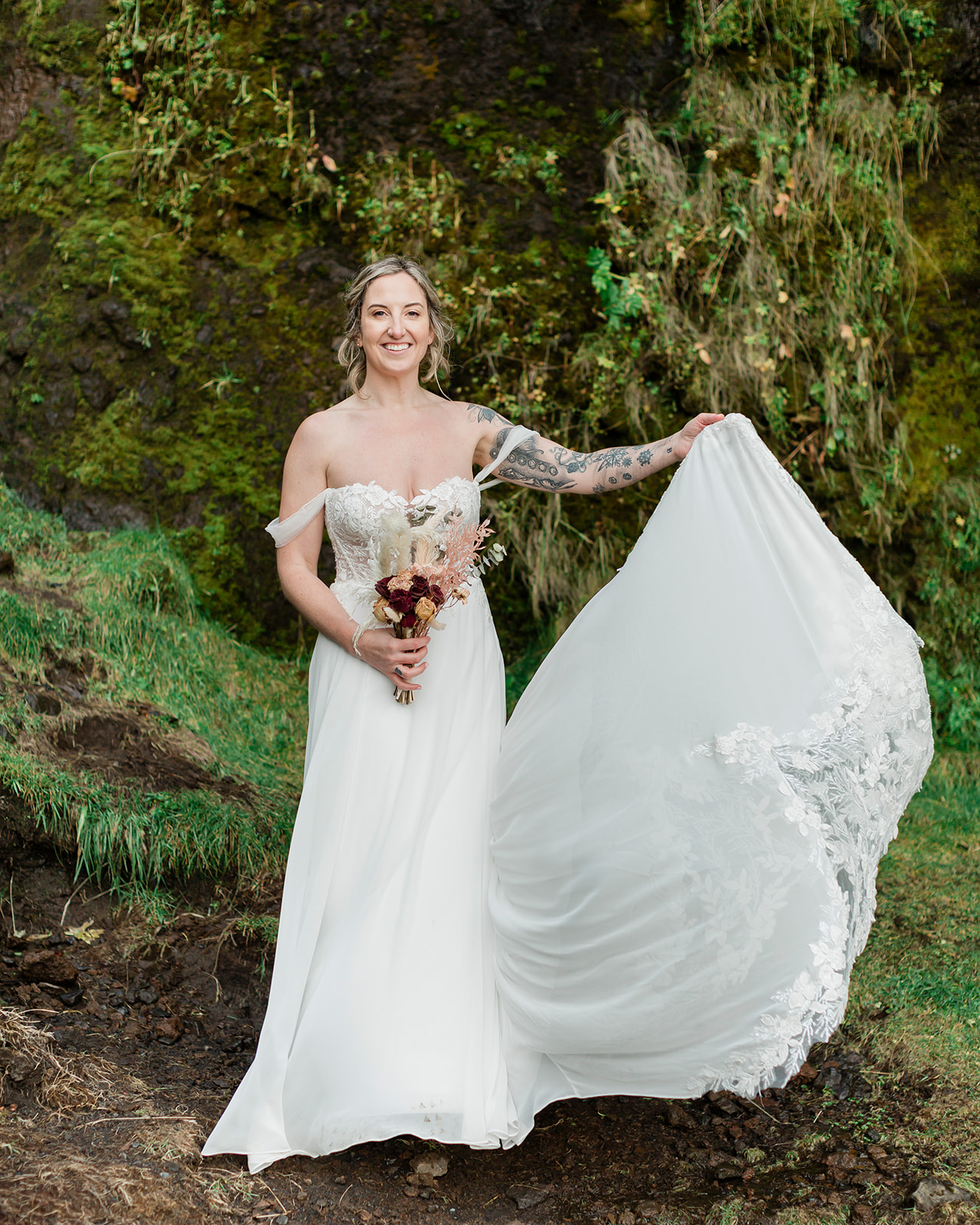Planning a South Iceland elopement? See Kendra and Val's unforgettable wedding featuring waterfalls, a glacier, and the stunning landscapes around Vík