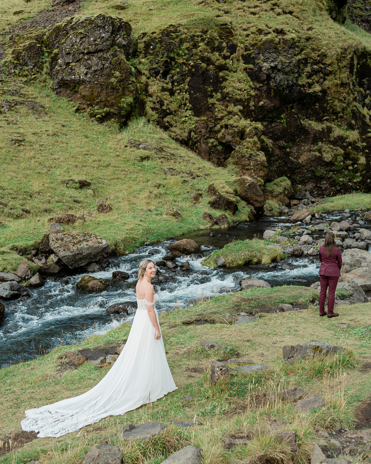 Planning a South Iceland elopement? See Kendra and Val's unforgettable wedding featuring waterfalls, a glacier, and the stunning landscapes around Vík