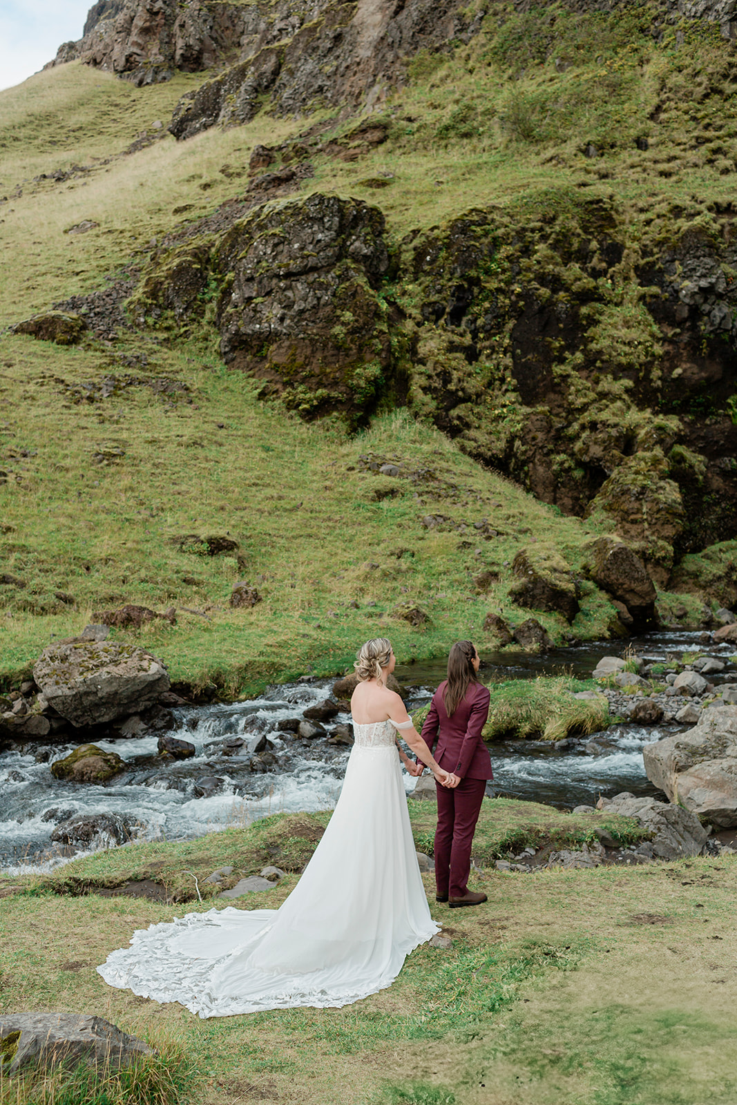 Planning a South Iceland elopement? See Kendra and Val's unforgettable wedding featuring waterfalls, a glacier, and the stunning landscapes around Vík