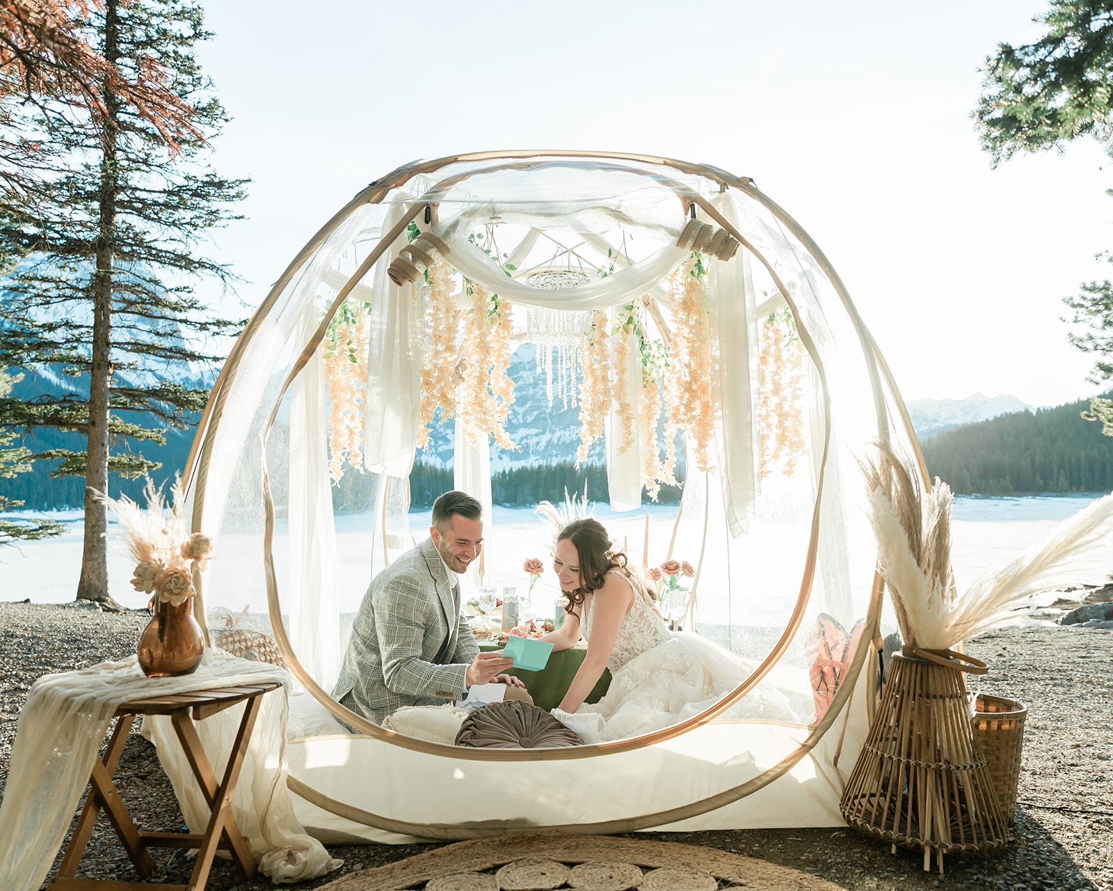 Experience this Spring Kananaskis elopement and discover why this mountain destination is an alternative to Banff for an intimate wedding.