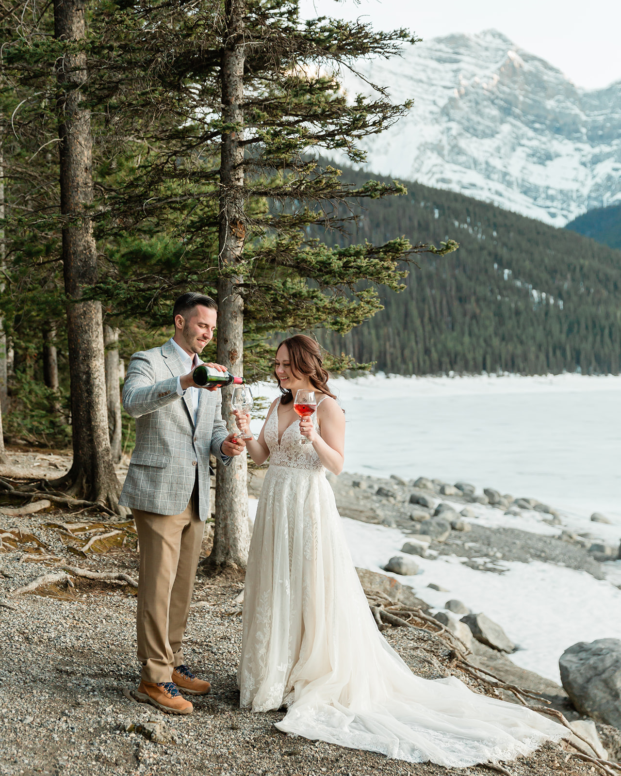 Experience this Spring Kananaskis elopement and discover why this mountain destination is an alternative to Banff for an intimate wedding.