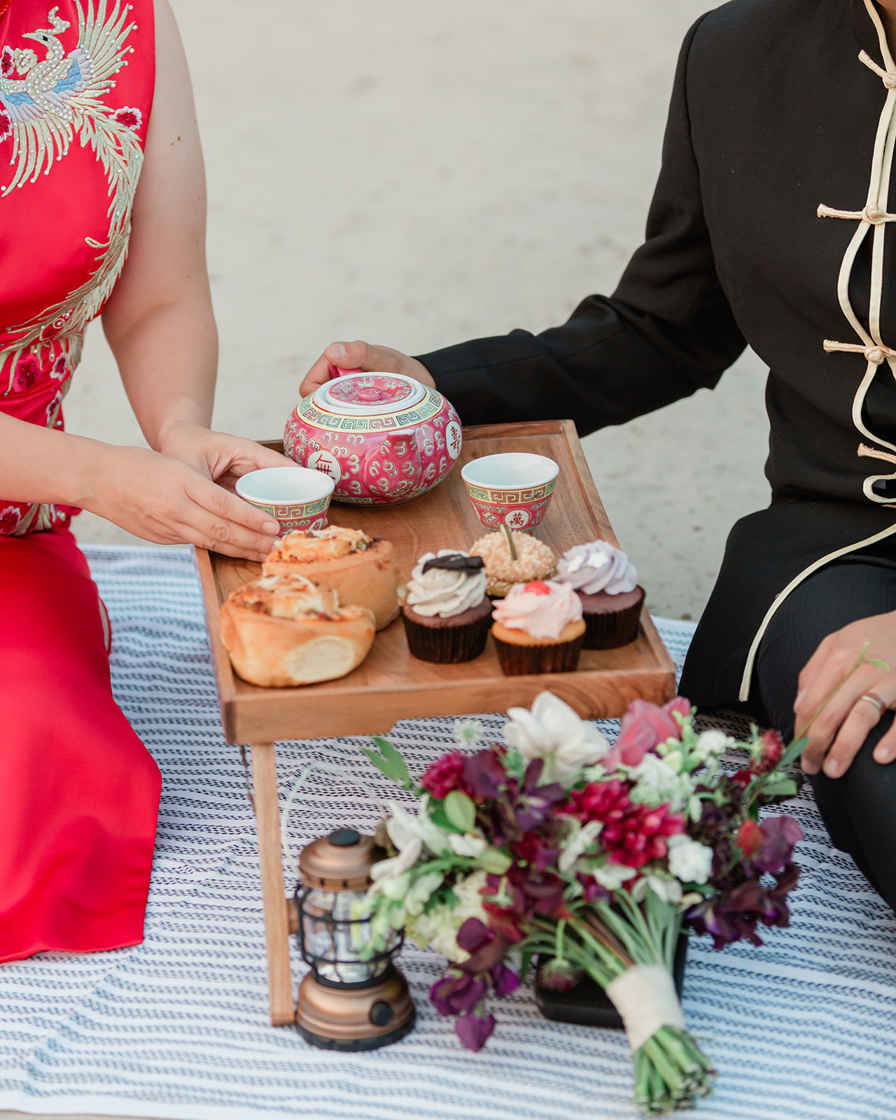 Drumheller elopement with a private tea ceremony